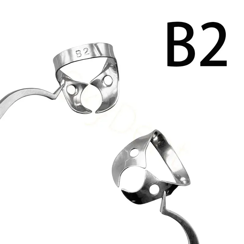 5pcs Lab Rubber Dam Clamps Endodontics Restorative Barrier Clip B4/B2 Stainless Steel Brinker Clamp Frame Holder Lab Tool s