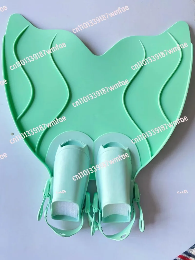 Mermaid Flippers Single Webbed Freediving Snorkeling Gear Adult Silicone Fish Tail 30 to 40 yards