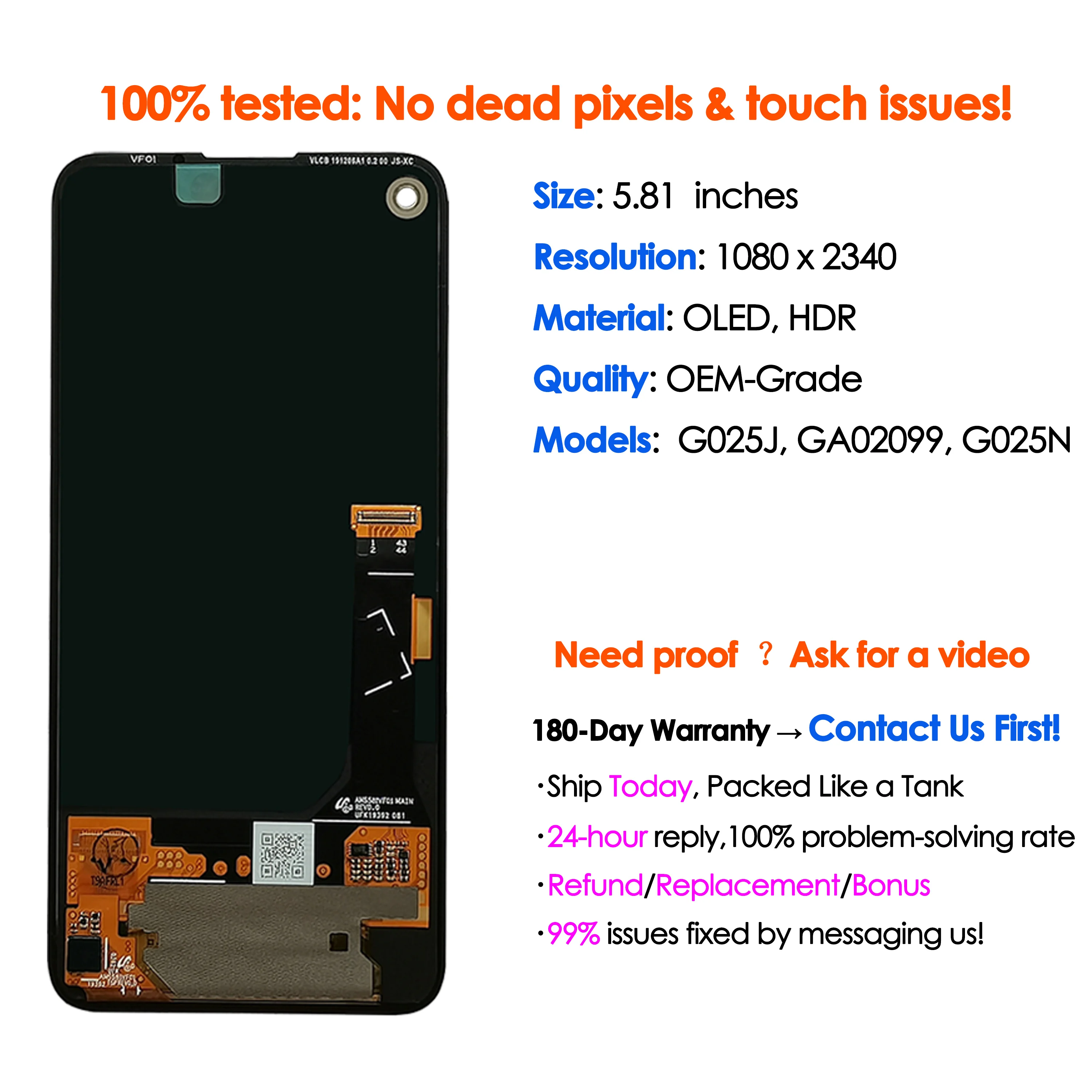 Google Pixel 4A 4G 화면 교체 LCD 전화 모바일 디스플레이 터치 디지타이저 어셈블리 수리를위한 OEM 품질 OLED 도매