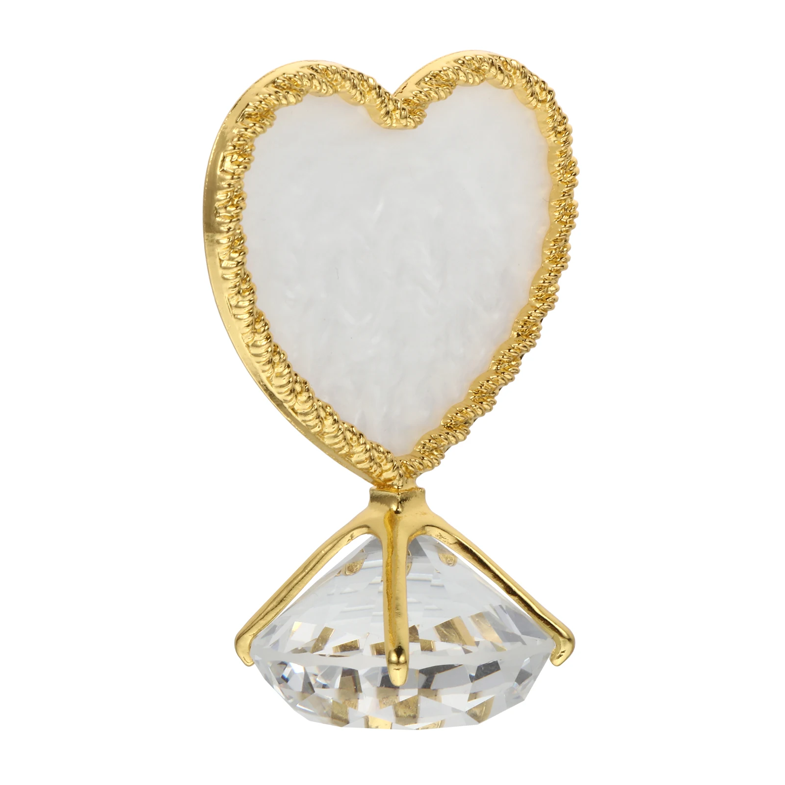 

Plastic Crystal Heart Shaped Gold Edge Tray for Nail Art Display Tool Holder Gift Idea Mixing Palette
