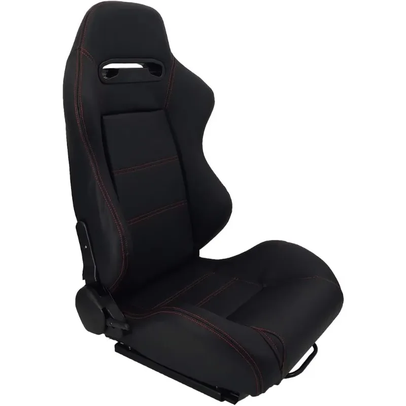 

Регулируемое черное гоночное сиденье из ПВХ с двойным слайдером для автомобиля, модификация спортивного сиденья