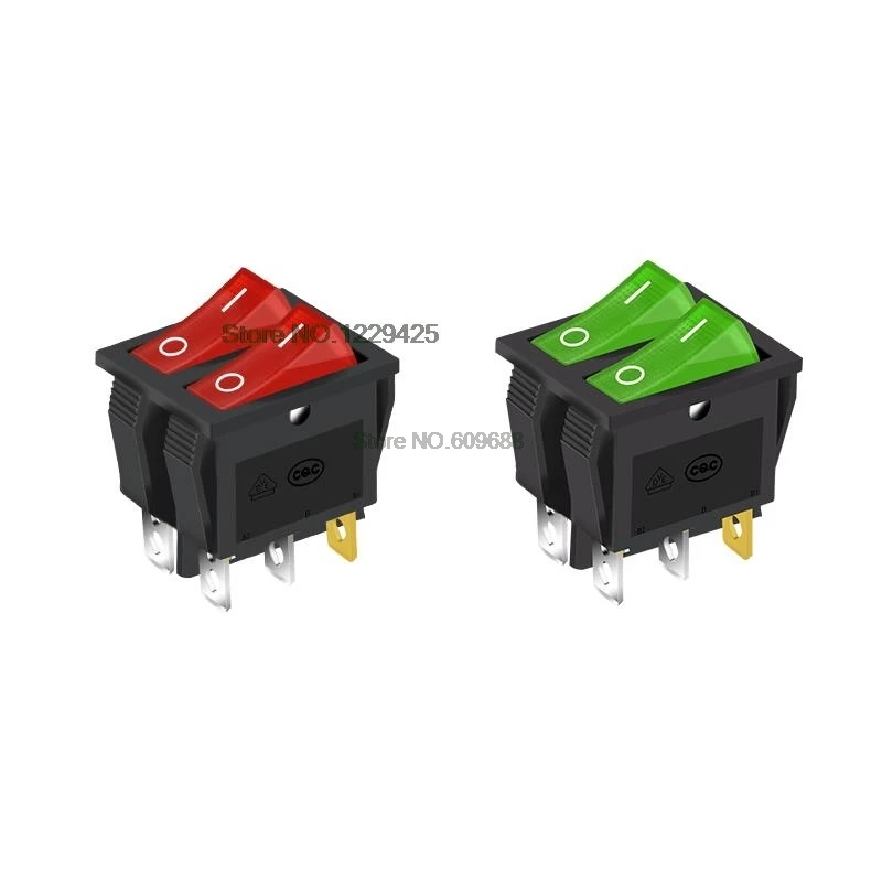 10PCS KCD8 KCD8-212N Mini Rocker Switch Boat Switch 6 Pin Push Button Switch Power Switch KCD8 212N KCD2 15A/250V