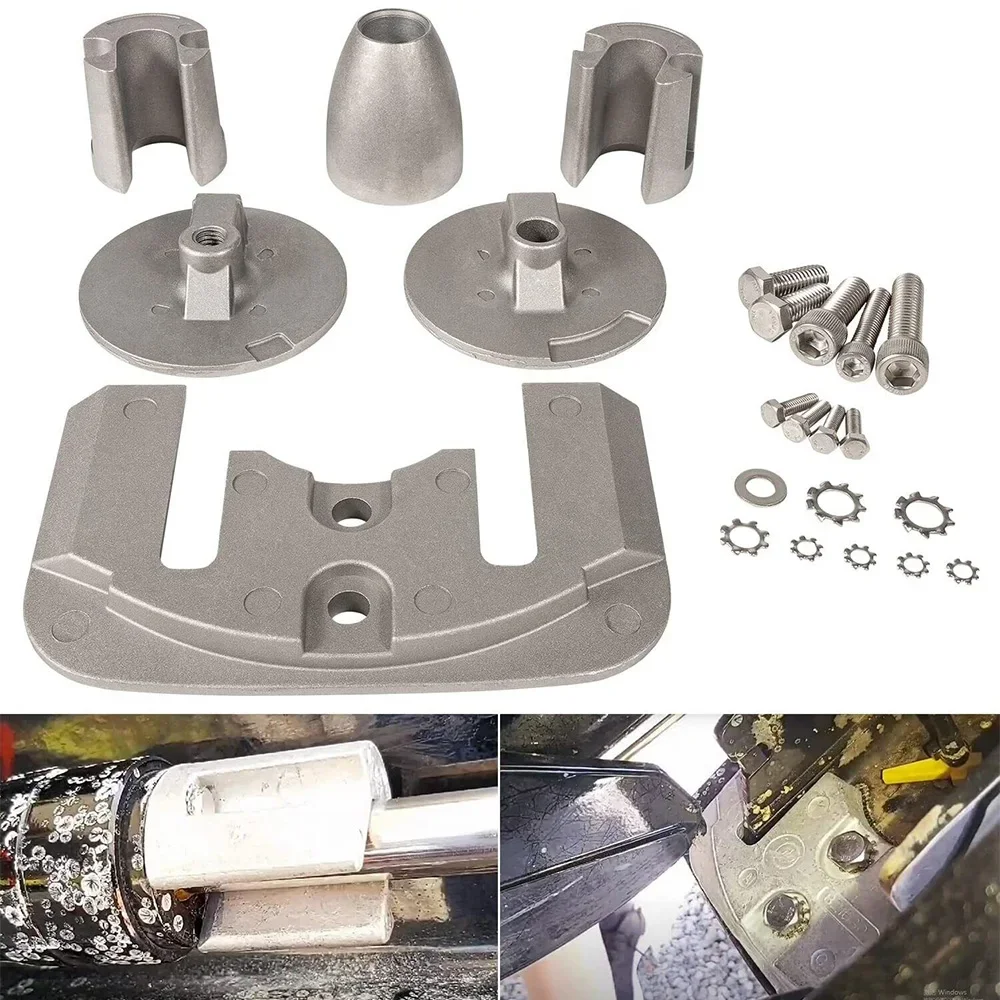 Kit de ánodo Chuang Qian para 2004+ Mercruiser Bravo III 3 unidades de repuesto para CMBRAVO3KITA, 888761 Q02, 888761 Q04