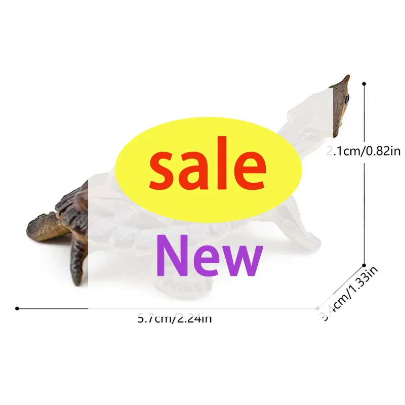 

TH New Miniature Aquarium Figures Ocean Models Gift Realistic Turtle Action Figure Animals Figurines Kids Children Toys Models
