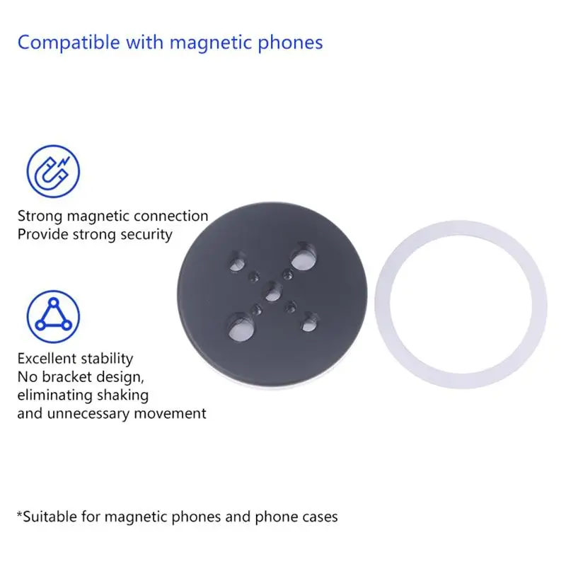 

Arri Hole Tripod Mount Adapter Magnetic Phone Holder For Magsafe To 1/4 3/8'' Screw For Phone 14 13 12 Serie With Magnetic Ring