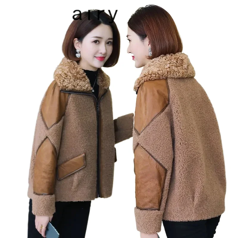 

Sheep Shearing Jacket Women 2024 Winter Korean Fashion Wool Coats Women Fur Coat Casual Wool Jackets Chaqueta Mujer Invierno