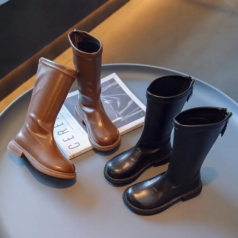 

Популярные модные детские сапоги, модная детская обувь, сапоги для девочек, длинные сапоги, новинка 2025, весенне-осенние одинарные сапоги, детские высокие сапоги