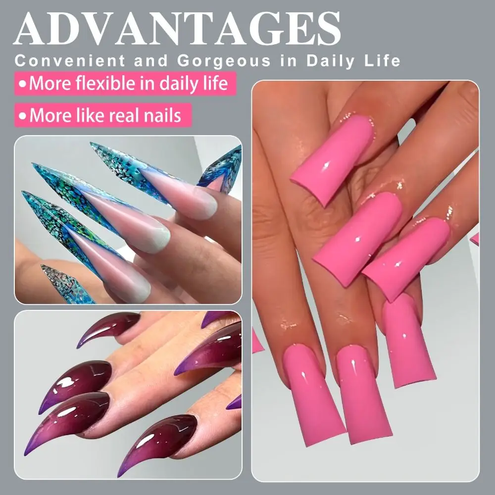 

Hot Multiple Shapes Available Dual Form Molds Full Coverage Acrylic Nail Extension Molds Reusable DIY Nail Molds Nail Art Salon
