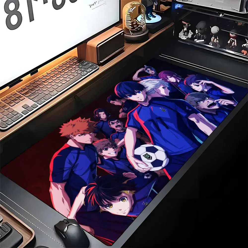 Blue LockS Mouse Pad Edge Big Gaming Locking Computer Gamer Large Rubber Music Art Mousepad Laptop Desk Mat