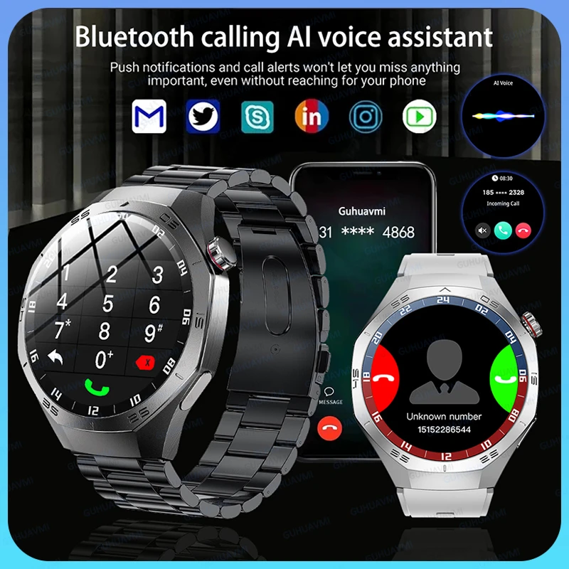 2025 موضة جديدة كلاسيكية 5 برو الرجال لتحديد المواقع SmartWatch AMOLED عرض HD دعوة معدل ضربات القلب IP68 مقاوم للماء ساعة اللياقة البدنية سوار ذكي
