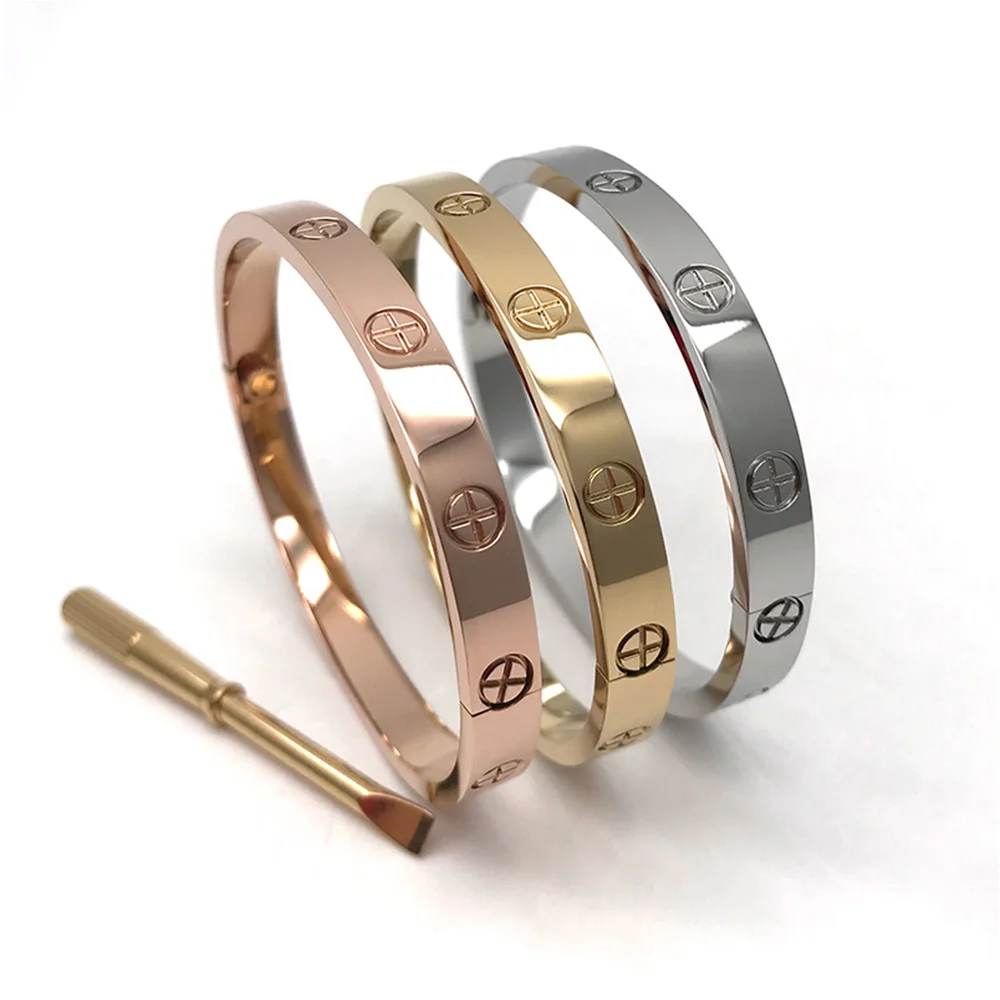 

Роскошный браслет из нержавеющей стали для пары с отверткой, браслет для женщин, подарок на День святого Валентина, подарок на день рождения.