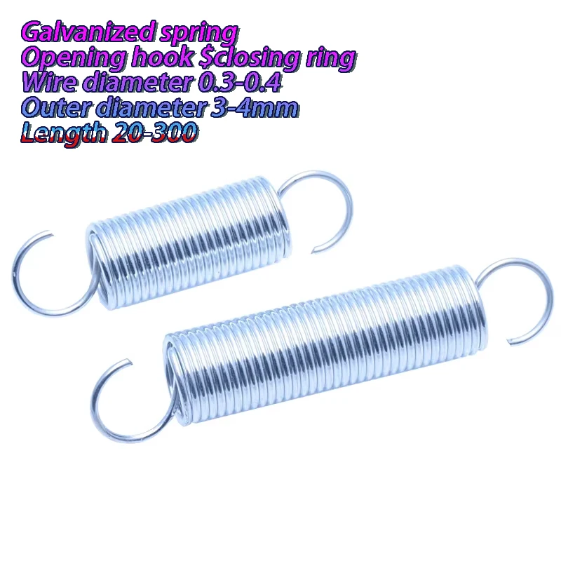 

1~5 Stainless Steel Open S Hook Tension Spring Tensile Springs Galvanized Stretching Spring Wire Diameter 1.8mm Length 50~340mm