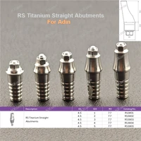10 Piezas de Abutments Rectos de Titanio RS para Implantes Dentales Adin, Accesorios de Alta Calidad de Aleación de Titanio