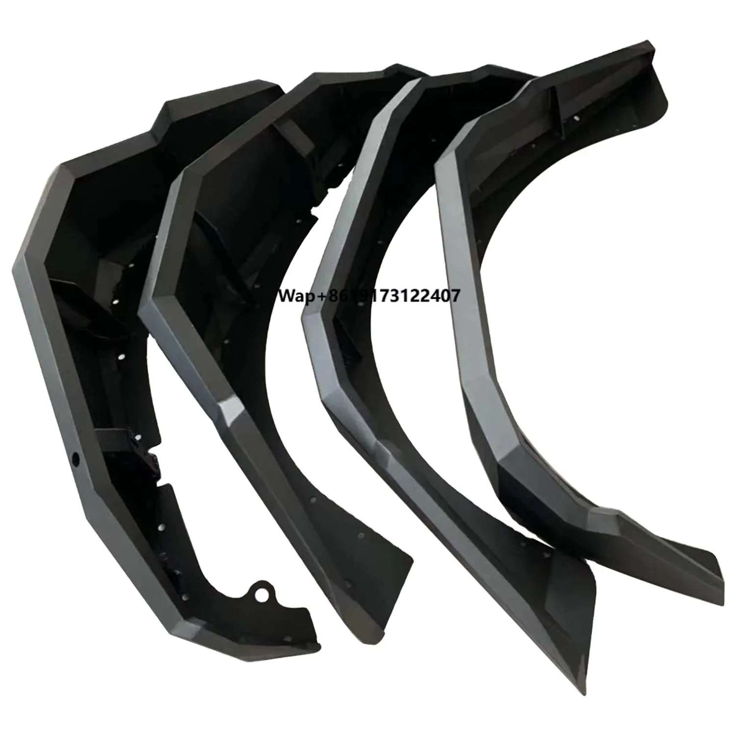 

J342 Fender Flares Black Aluminum Alloy Wheel Eyebrow Fender Protector Mudguards for W Rangler JK 07+