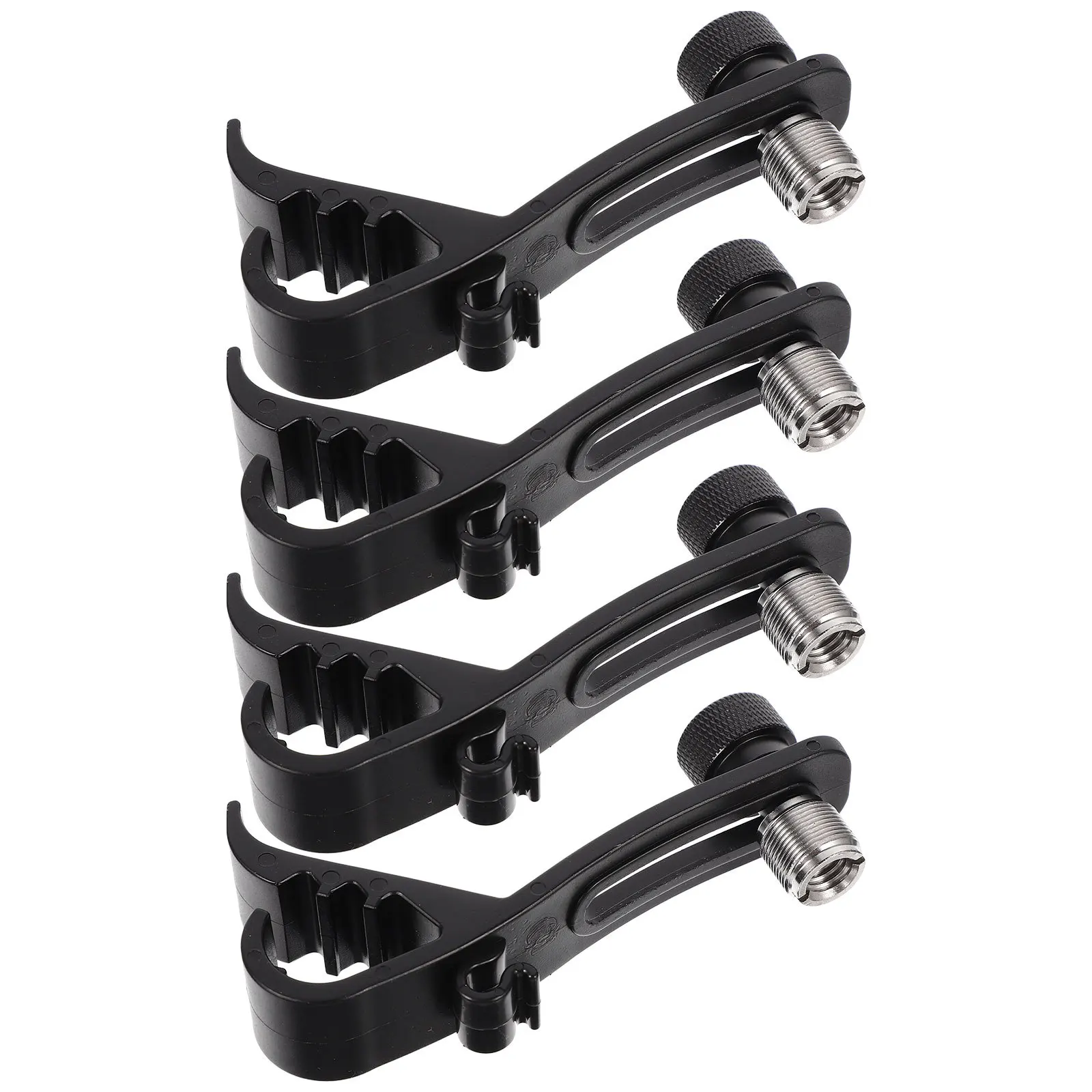 

Shock Proof Microphone Mount 4 Pack Anti Shock Drum Clip for Mic Stand Durable Plastic Holder Lifters Studio Recording Tool