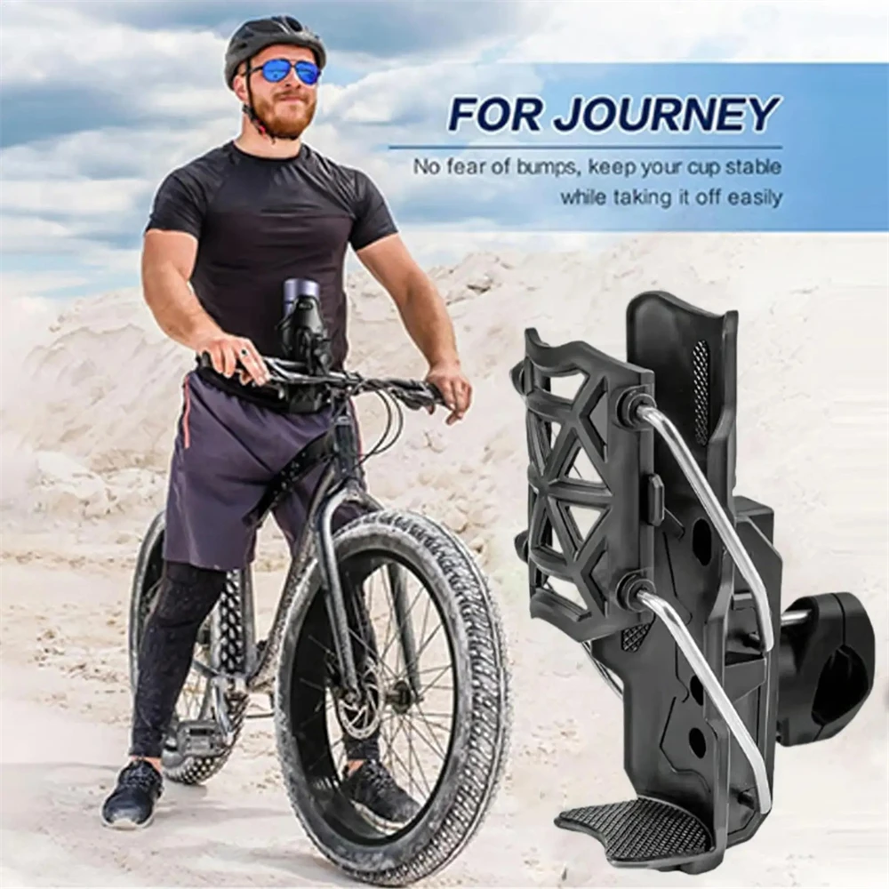 العالمي للدراجات النارية حامل الكأس قابل للتعديل المقود مرآة زجاجة ماء حامل شرب قفص حامل ل MTB الطريق الدراجات ATV الدراجة #6