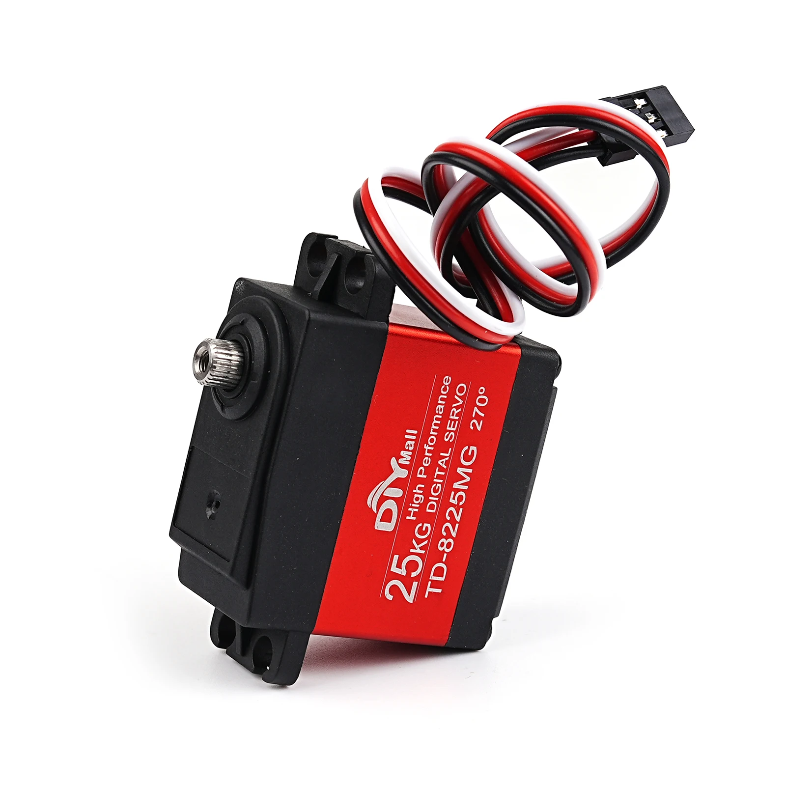 4 pçs de alta velocidade de eixo único TD-8225MG 25kg 180 270 360 ângulo metal engrenagem servo digital para 1/8 1/10 1/12 rc carros baja barco robô