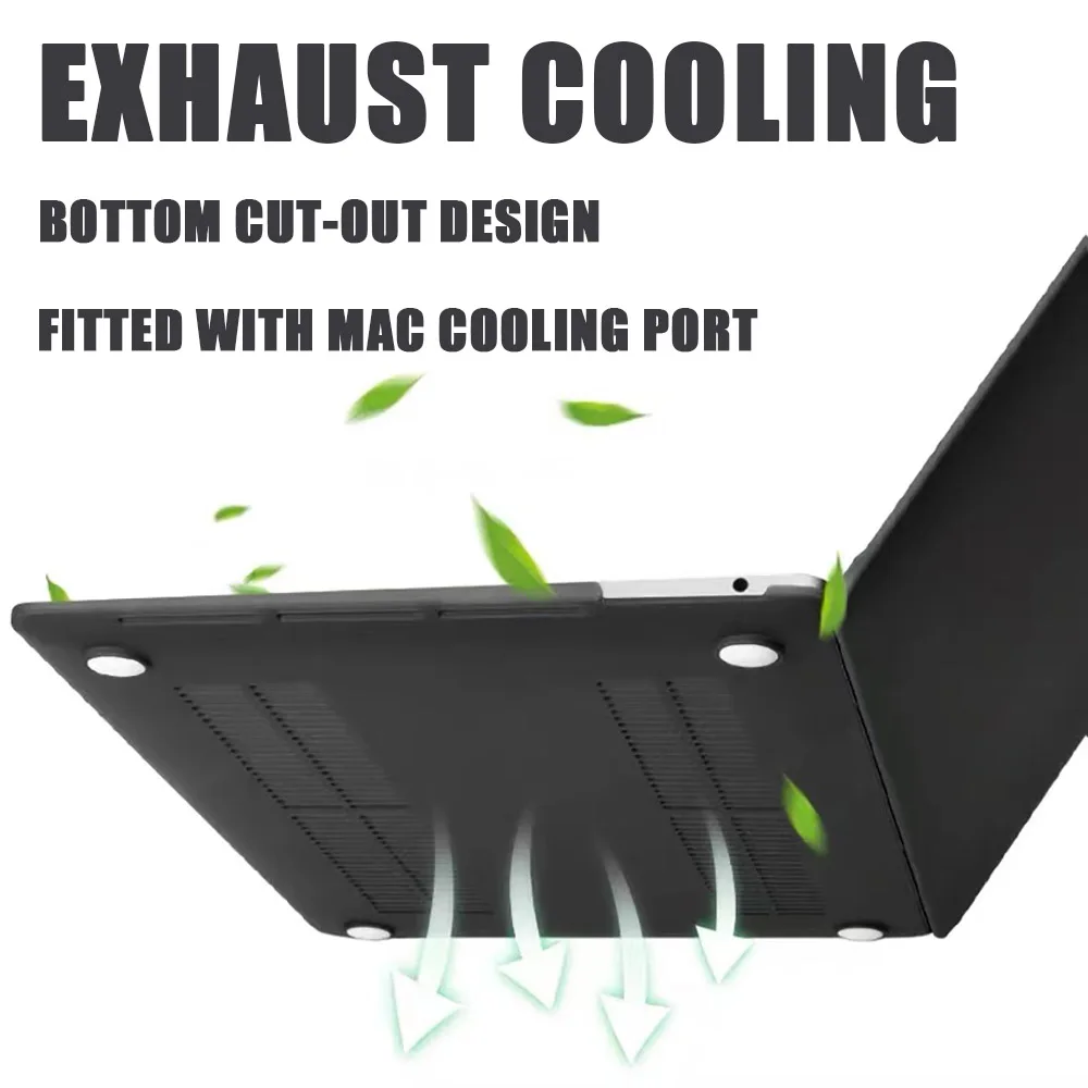 Casing Laptop untuk Apple Macbook 11 12 13 15 16 inci untuk M3 A3113 A3114 untuk A2338 untuk Air 13 A2337 A2941 penutup pelindung buram