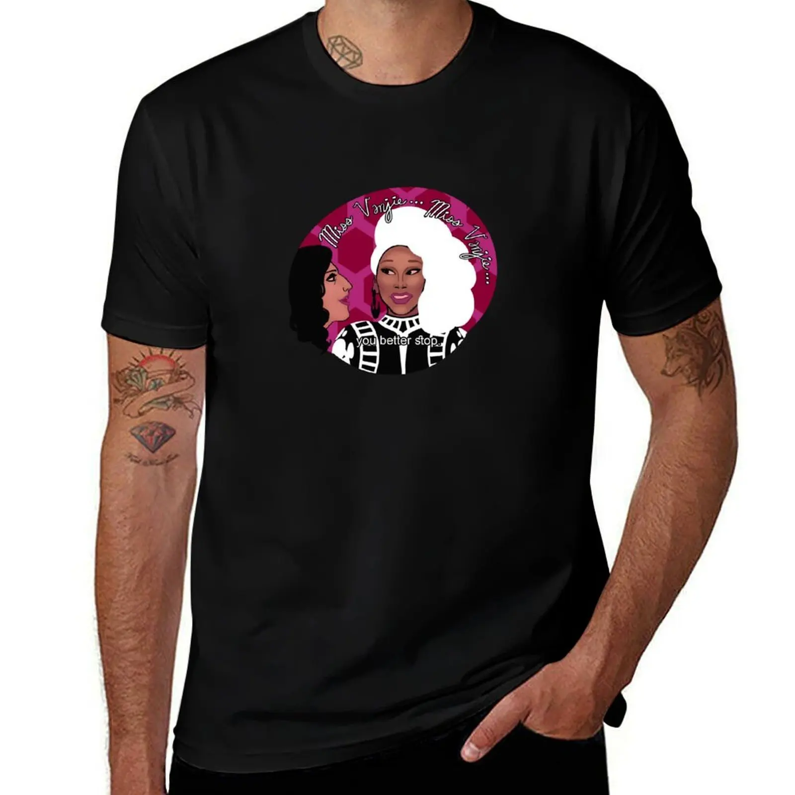Vanjie Interactions T-Shirt High Elasticity Sports Tee Shirt T-Shirt