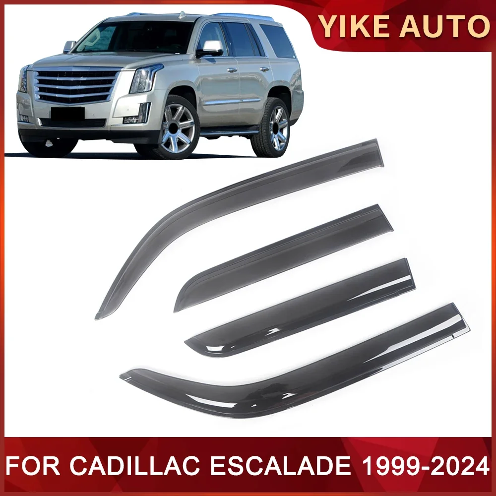 

Оконный козырек для CADILLAC ESCALADE 1999-2024, защитный козырек для двери, ветрозащитный козырек от дождя, боковые окна, ветровые дефлекторы, авто