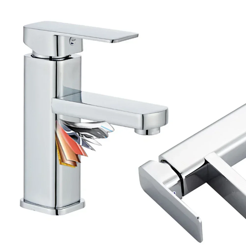 

Eeatop квадратный смеситель для раковины, смеситель для холодной и горячей воды, смеситель для раковины из нержавеющей стали, монтируемый на палубе, детали для ванной комнаты