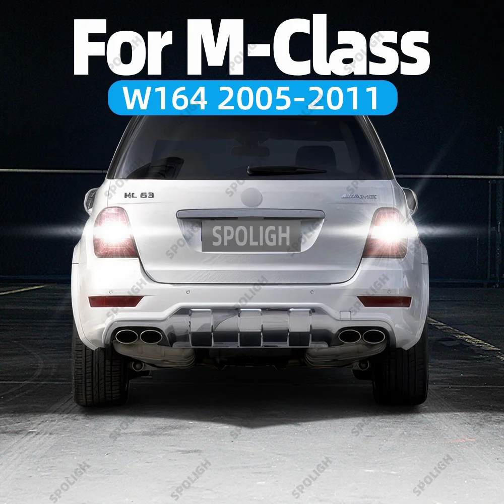 لمرسيدس بنز ML W164 LED عكس أضواء 2005 2006 2007 2008 2009 2010 2011 W164 ضبط الملحقات احتياطية عكس الضوء #1