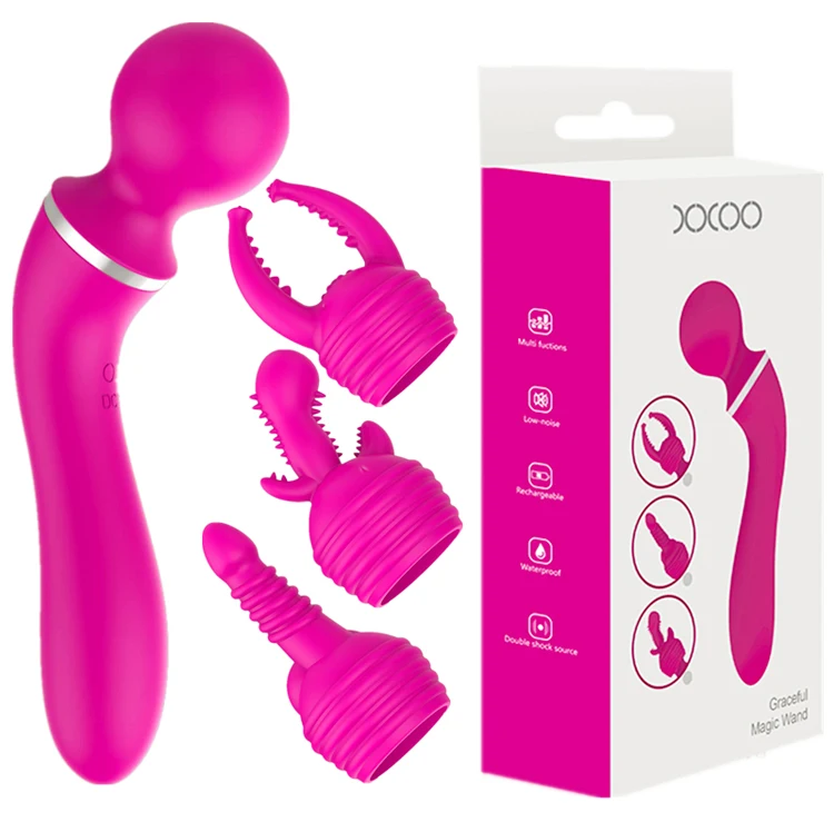 10-frequentie Dual-Motorische Vrouwelijke Masturbatie Av Wand Krachtige Vibrador Herkenbare 4-In-1 Wand Massager