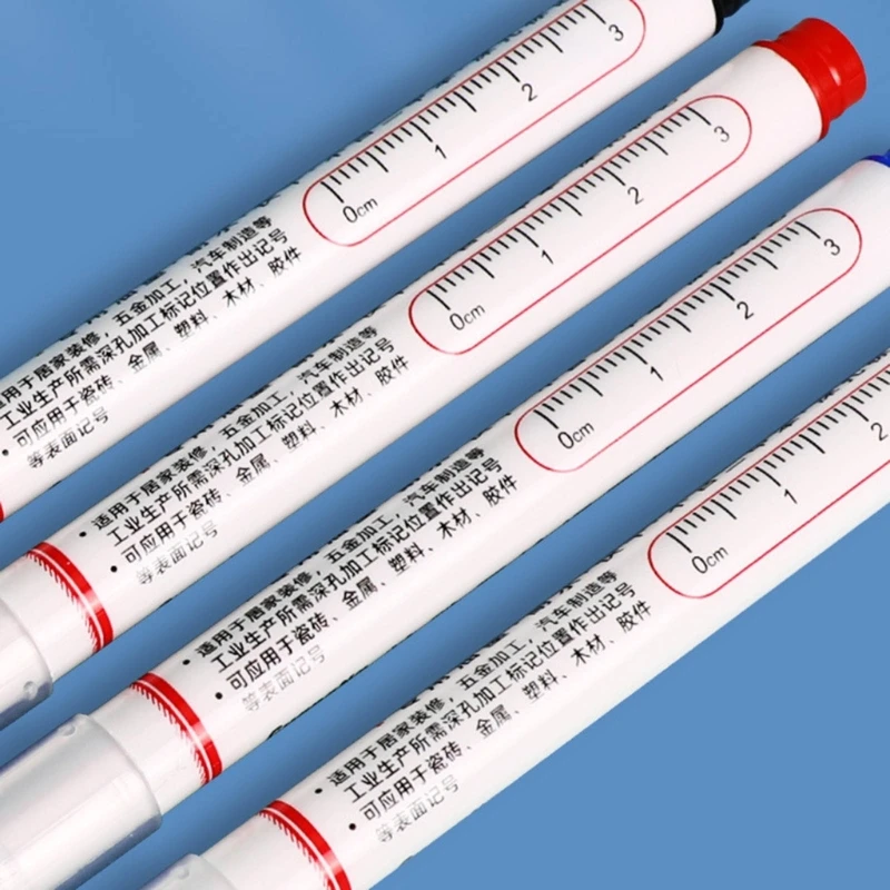 12 قطعة/المجموعة 20 مللي متر ثقب طويل المنقار رئيس علامات تثقيب القلم مقاوم للماء الحمام النجارة الديكور متعددة الأغراض دروبشيبينغ