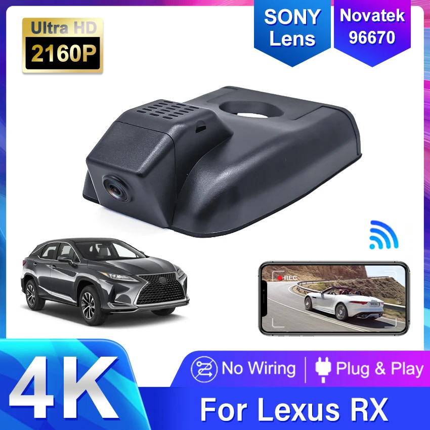 UHD 2160P 4K Dash Cam Front and Rear Camera Car Dvr For Lexus RX 200t 300 for Lexus RX 350 for Lexus RX 450h for Lexus RX AL20