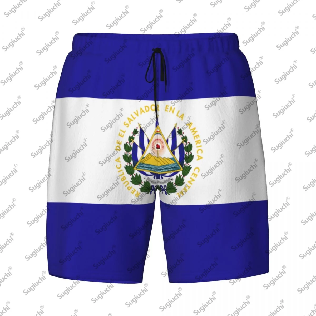 

2025 El Salvador Флаг Топ с 3D принтом Мужские плавки Гавайский купальный пляж 2 в 1 Быстросохнущие летние шорты для плавания с карманами
