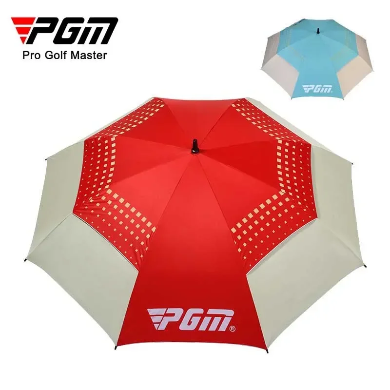 PGM 134x97cm Golf Umbrella Double-layer Rain-proof Sunscreen Windproof 8K Fiberglass Frame Automatic for 1-2 People YS002