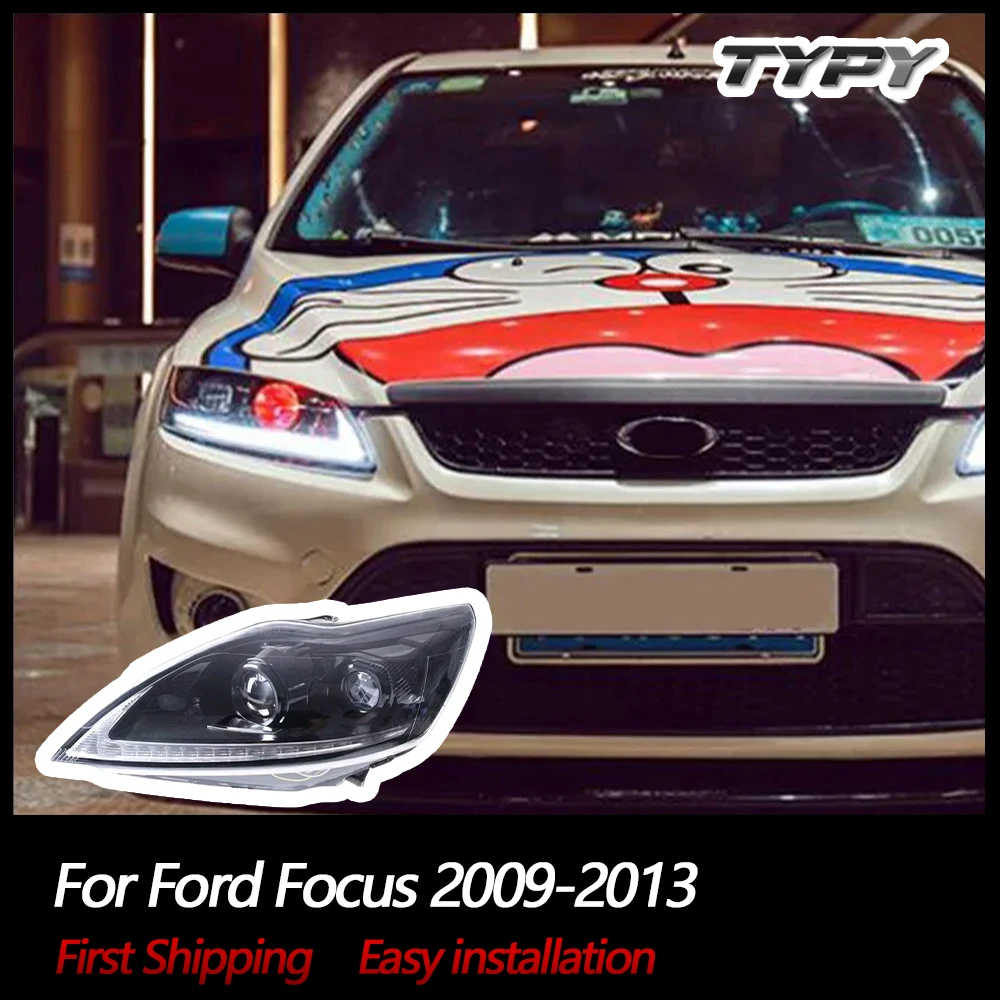 

Car Lighting System Headlights Modified Head Lamp LED DRL Daytime Running Lights For Ford Focus 2009-2013