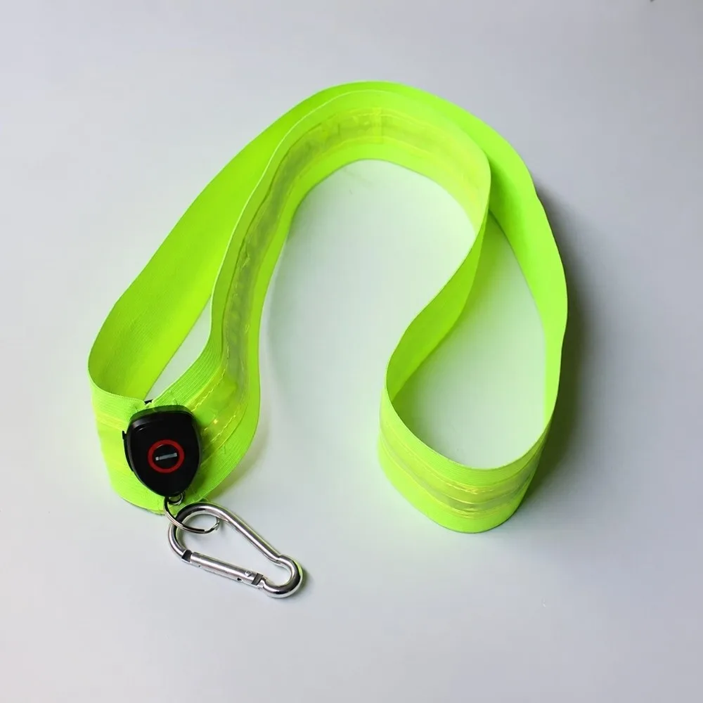 USB Rechargeable Reflective Running Belt Adjustable Illuminated Shoulder Straps LED Safety Belt Lightweight High Visibility