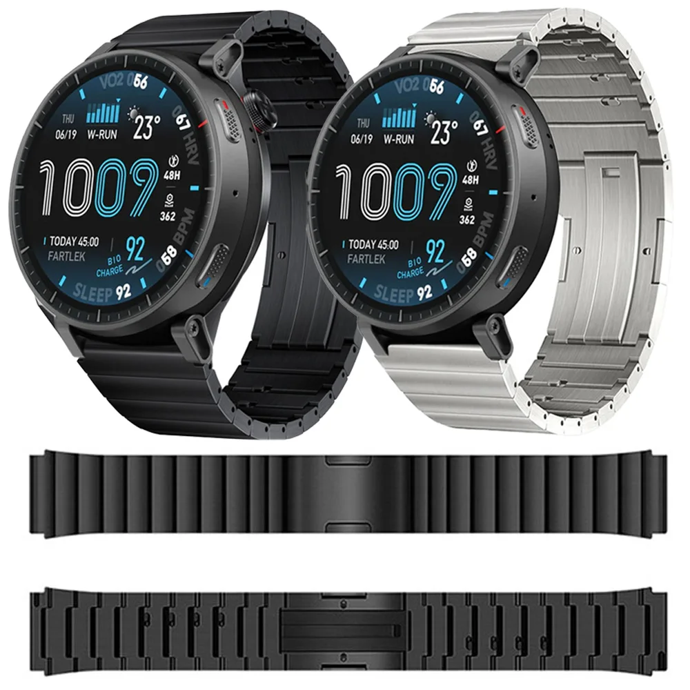 Titanium Strap For Amazfit Active Max Bip 6 5 Balance 2 1 For Huawei Watch GT6 5 46mm 22mm Original Adjustable Comfortable Band