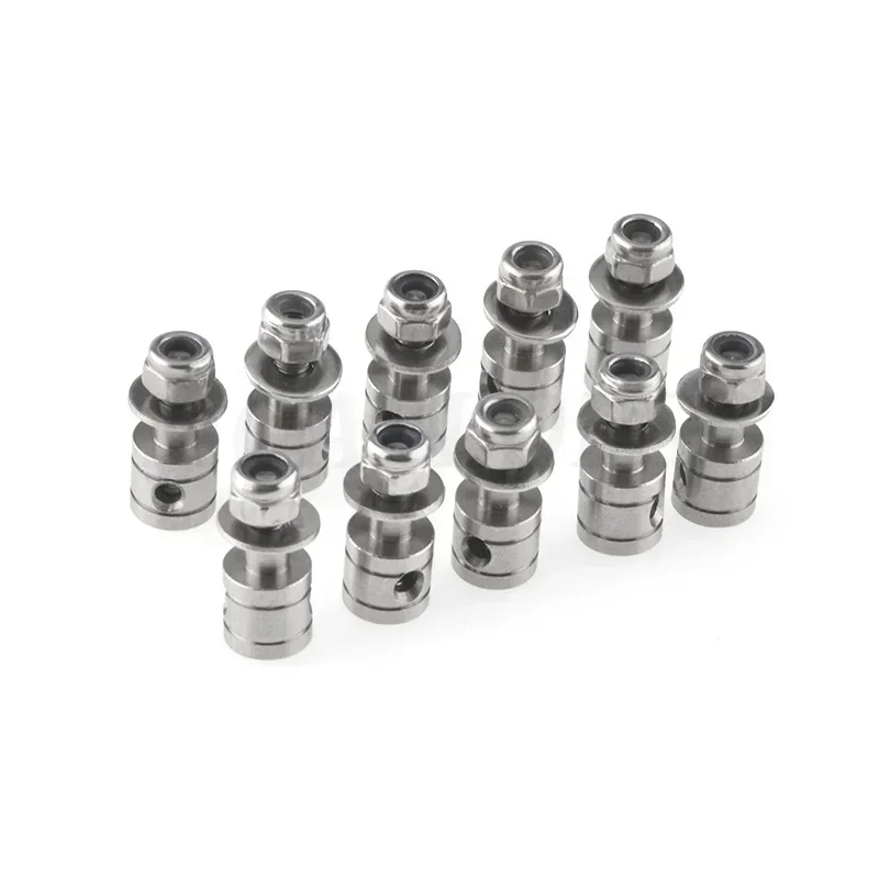 Adaptador de conector de varilla de empuje para barco/avión, tapones de conexión para conectar brazo Servo o varilla de tracción, Control remoto, 10 Uds.