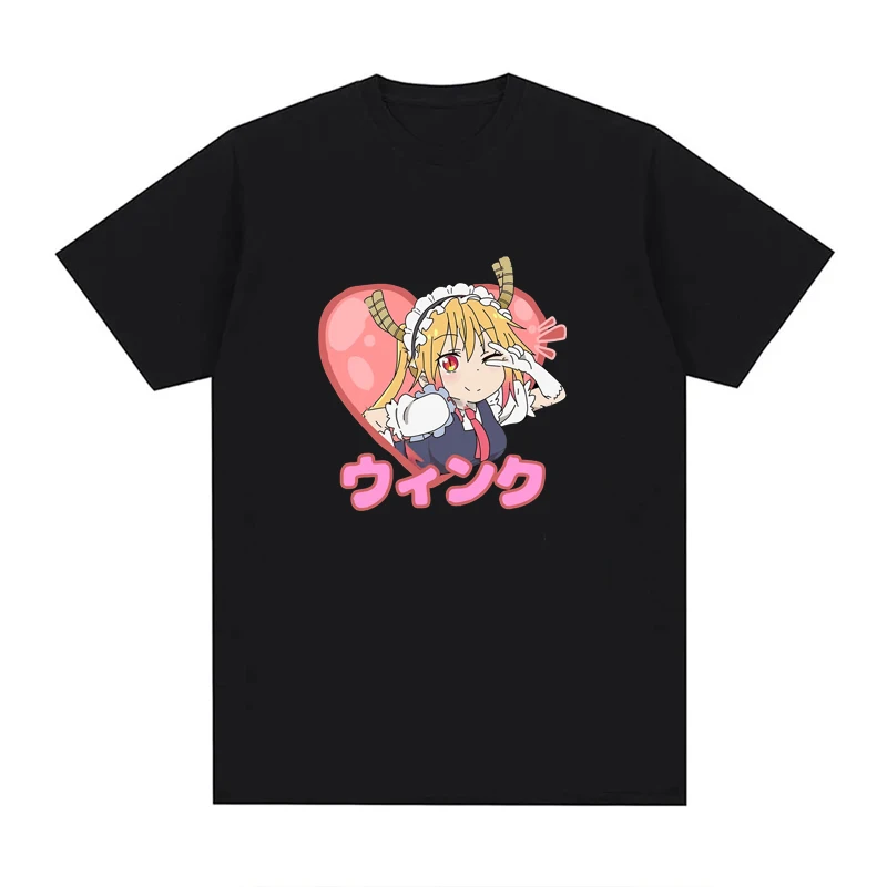 Miss Kobayashi Dragon Maid Kawaii Maidservant Tohru Funny Anime T Shirt Men Women Cotton Casual T Shirt O-Neck EU Size Tees