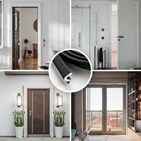 60 Feet Weather Stripping Door Seal Exterior Weather Strip for Window V-Shaped Foam Kerf Garage Door Gap Blocker Soundproof Home Improvement Easy to Install 6