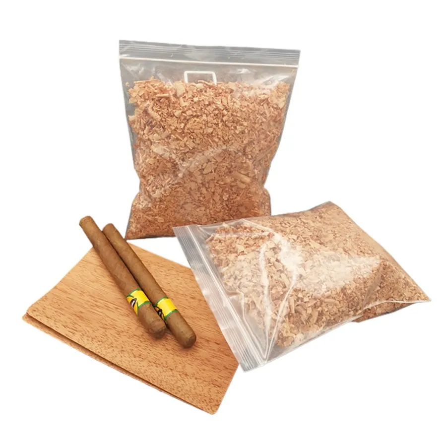 

Cedar wood sawdust thin chip wooden cigar humidor box humidity control accessories