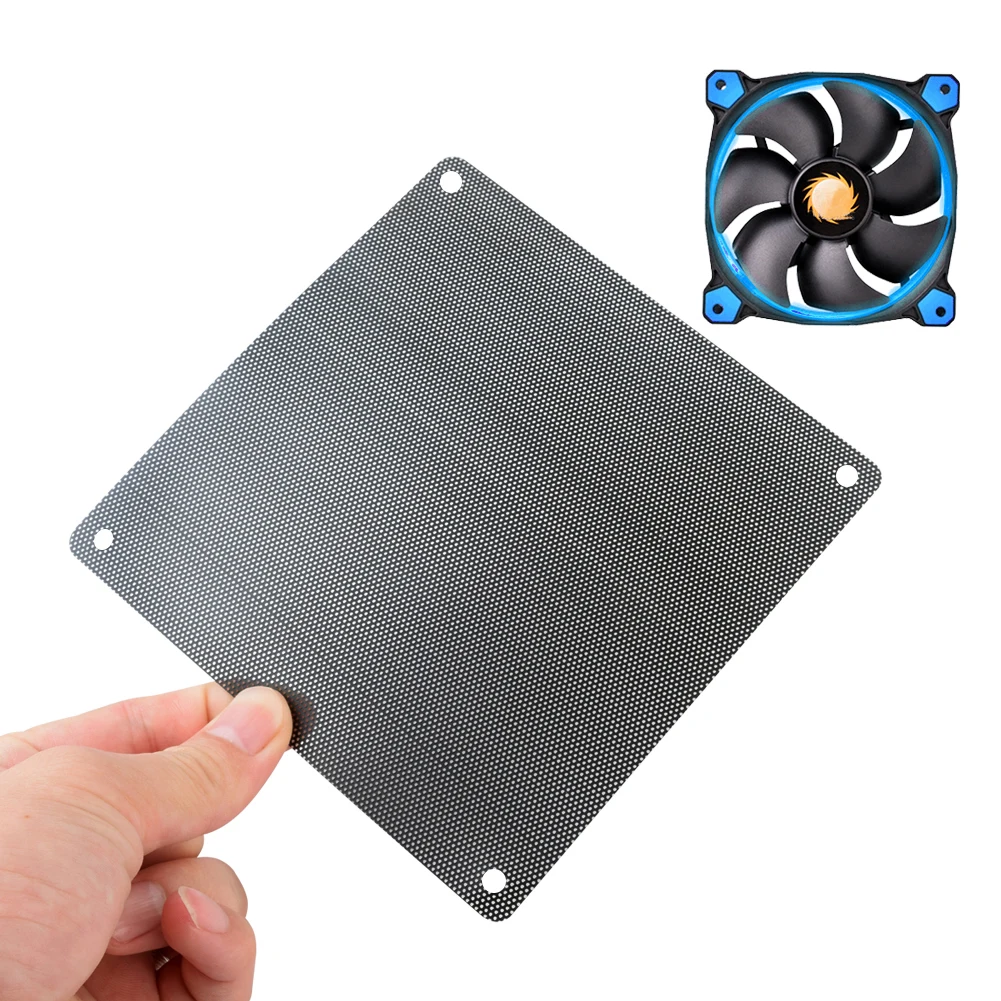 5PCS/lot 80mm 90mm 120mm 140mm Cuttable Black White PVC PC Fan Dust Filter Dustproof Case Computer Mesh PVC PC Cooling Cooler