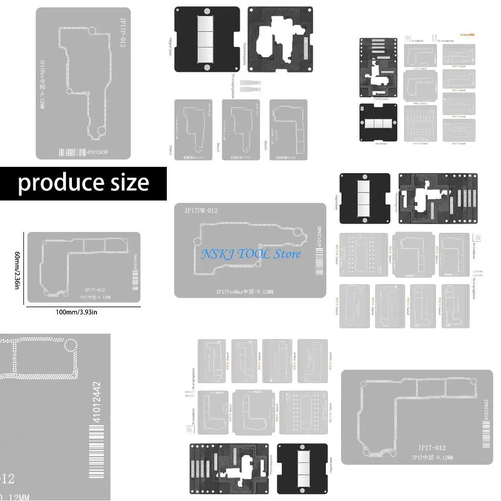 

L8RC Professional Steel Mesh Tool IPX17 Middle Layer For Middle Layer Reballing
