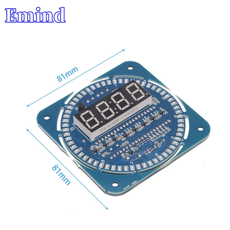 1/3/5/10/20Pcs DS1302 Clock Electronic Watch Alarm Clock Rotating LED Display Creative Clock DIY Temperature Display Alarm