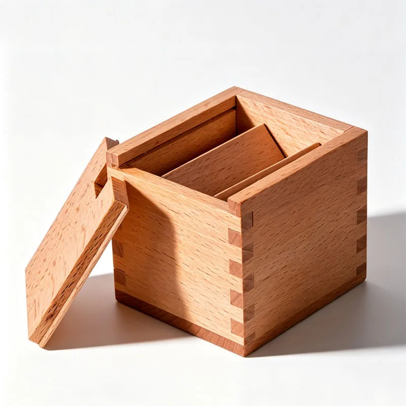 

Novelty Gifts Oblique Placement of Blocks Brain Teaser Wooden Puzzle Box Fun Challenge IQ Test Edcuational Toys For Kids Adults