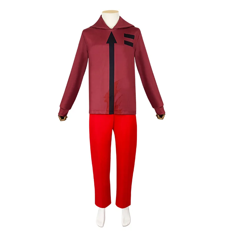 Gioco Angels of Death acco Foster Costume Cosplay Halloween gioco di ruolo cappotto rosso pantaloni uomo Cool Suit snap Cosplay Red Long Johns