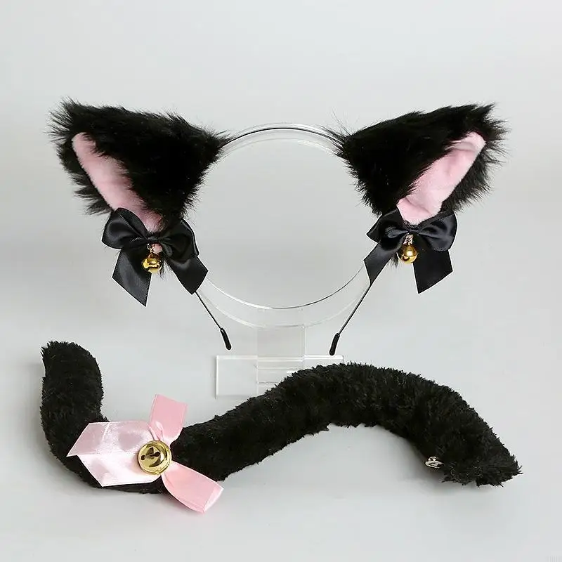 39BB لآذان Dog Hairhoop و Tail Halloween Cosplay Cosplay for Girls