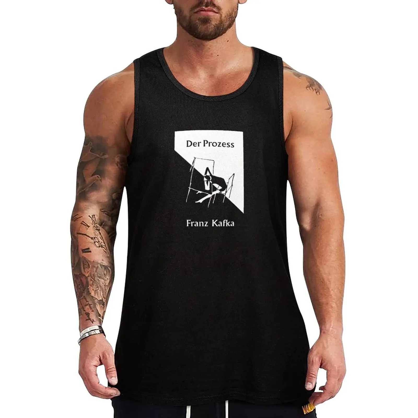 

Book Cover Der Prozess, Franz Kafka Tank Top Man sleeveless shirt Japanese t-shirt Bodybuilding shirt