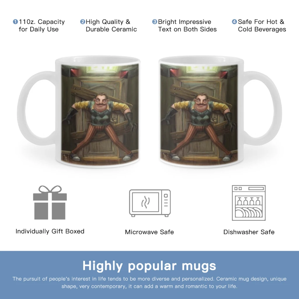 

Game HELLO N-NEIGHBOR Classic Vintage Free shipping Coffee Mug Custom Tea Cup Black Milk Beer Mugs Lovers Friends Gifts