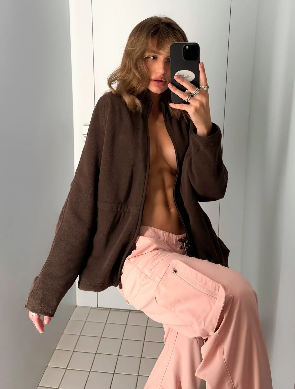 2026 Herbst Neue Fleecejacke für Damen mit Stehkragen und Kordelzug an der Taille, Streetwear-Mantel, Damen-Winter-Outdoor-Warme Weiche Fleecejacke – Detail 5