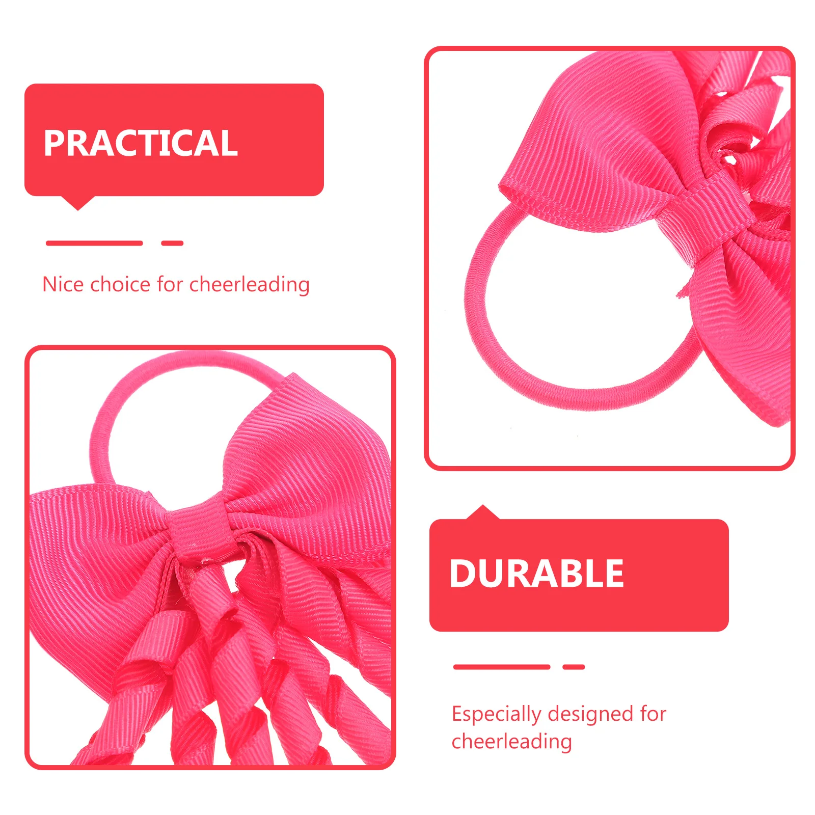 

3pcs Cheerleading Butterfly Ropes For Ribbons For Hair Women Sparkle Ribbon Hair Holders Party Scrunchies