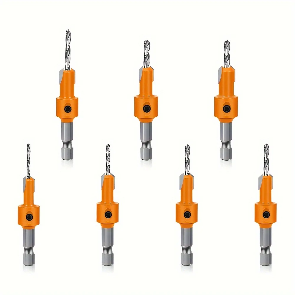 1pc/5pcs Hex Shank HSS Woodworking Countersink Router Bit Screw Extractor Remon Demolition For Wood Milling Cutter