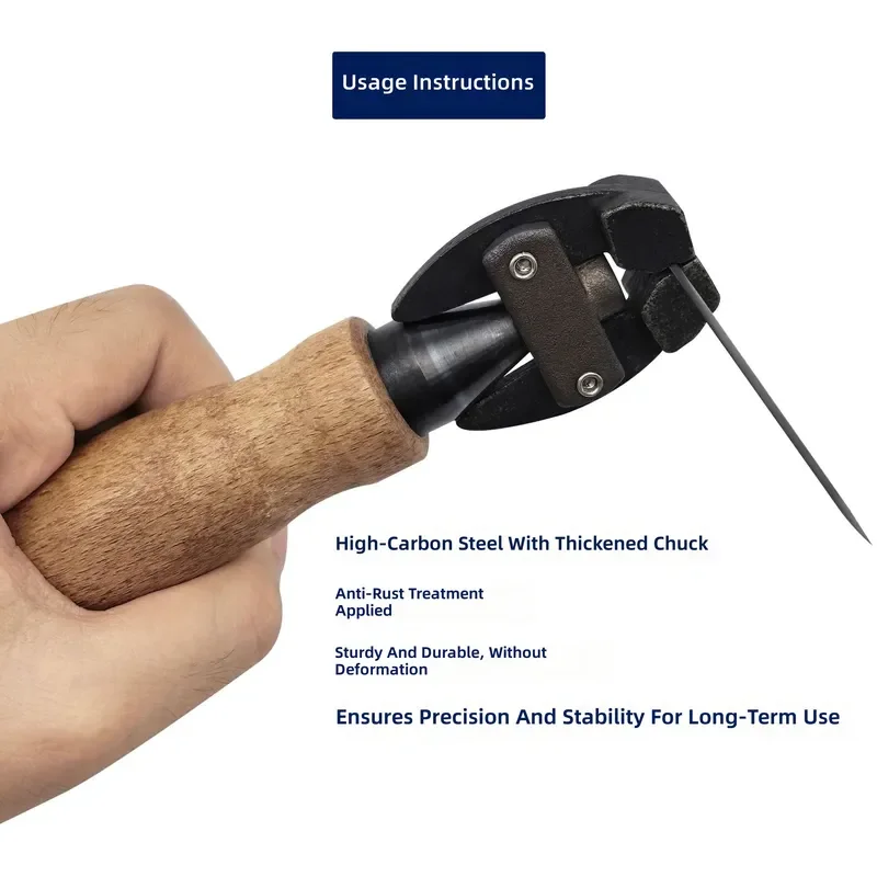 for Thickened Anti-skid DIY Carbon Steel Tool Hand-held Wooden Handle Fixture Fixed Clamping Pliers Hardware Woodworking Clip
